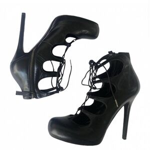 Alexander McQueen Black Leather Detail